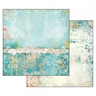 Stamperia Χαρτί Scrapbooking 30,5x30,5cm Διπλής Όψης Wonderland Turquoise Texture