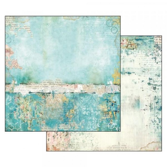 Stamperia Χαρτί Scrapbooking 30,5x30,5cm Διπλής Όψης Wonderland Turquoise Texture
