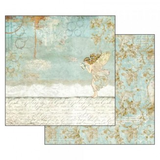 Stamperia Χαρτί Scrapbooking 30,5x30,5cm Διπλής Όψης Wonderland Fairy And Writings