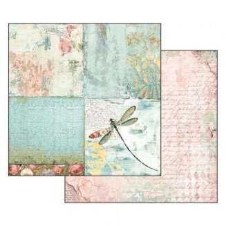 Stamperia Χαρτί Scrapbooking 30,5x30,5cm Διπλής Όψης Wonderland Dragonfly