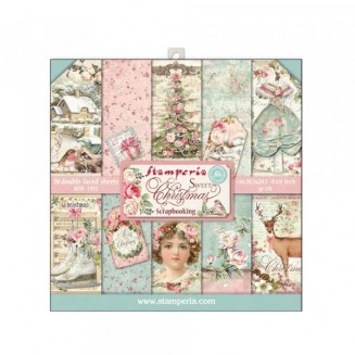 Stamperia 22 Χαρτιά Scrapbooking 20,3x20,3cm Διπλής Όψης Sweet Christmas