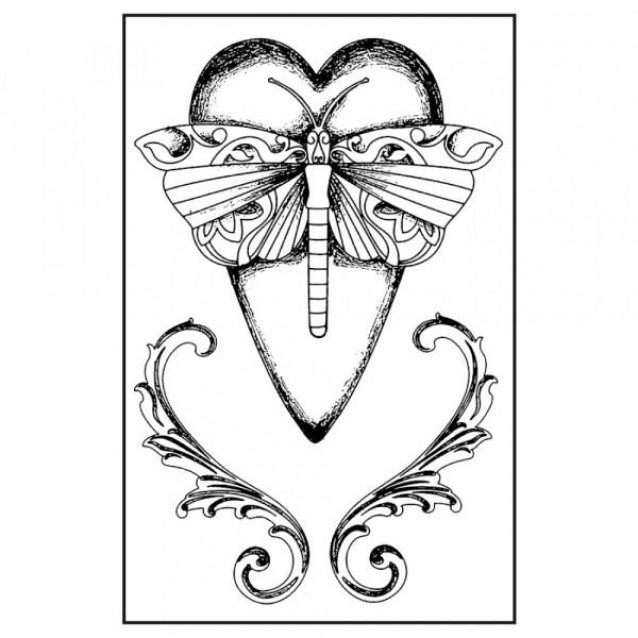 Stamperia Σφραγίδα Υψηλής Ανάλυσης 7x11cm Dragonfly Heart