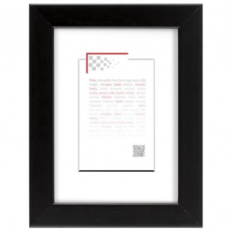 Κορνίζα Ξύλινη 13x19cm Μαύρη Ματ