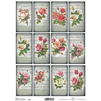 Itd. Collection Ριζόχαρτο Decoupage A4 (21x29,7cm) Small Bouquets Of Rose