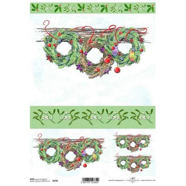 Itd. Collection Ριζόχαρτο Decoupage A4 (21x29,7cm) Christmas Decorations