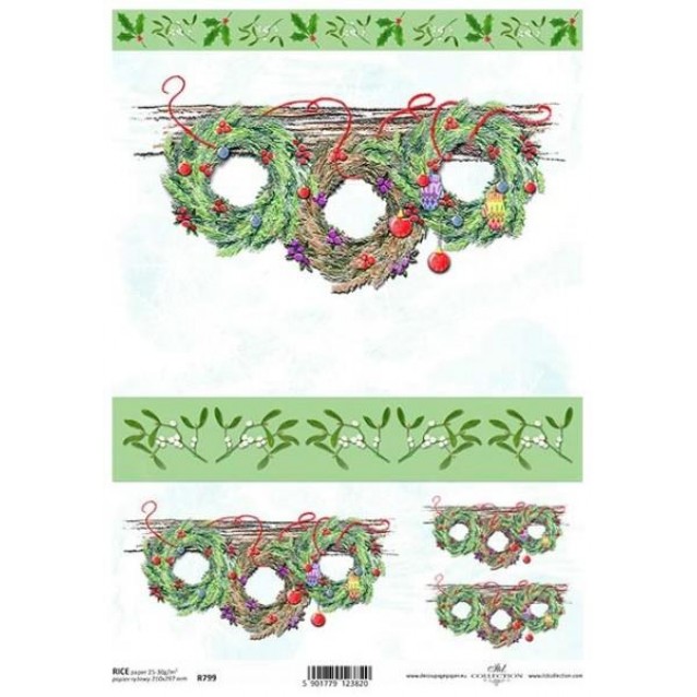 Itd. Collection Ριζόχαρτο Decoupage A4 (21x29,7cm) Christmas Decorations