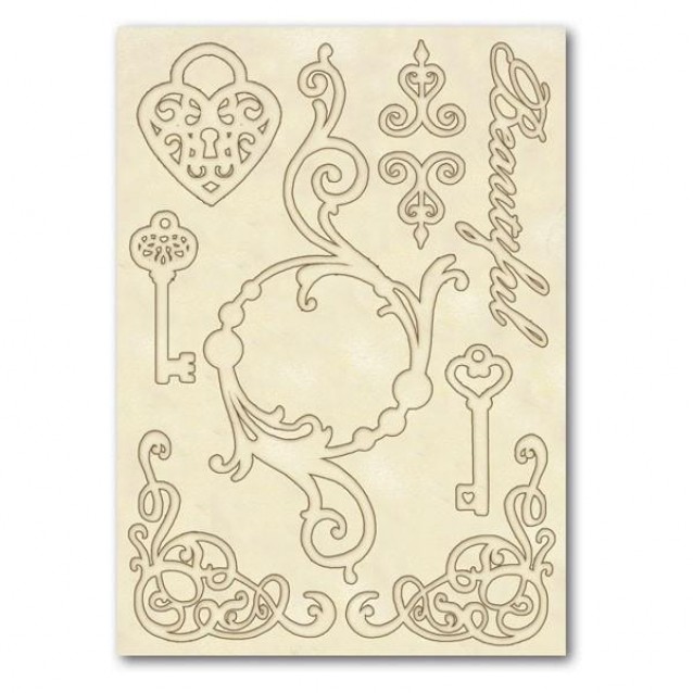 Stamperia Ξύλινο Σχήμα A5 (14,8Χ21cm) Keys And Hearts
