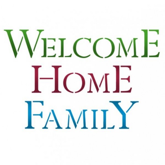 Stamperia Stencil G 21x29,7cm Welcome, Home Family