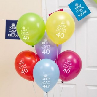 Neviti 8 Μπαλόνια Keep Calm 40th