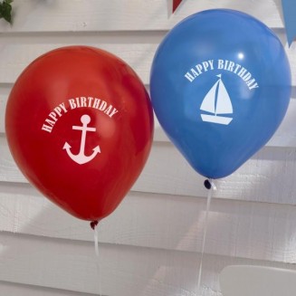 Neviti 8 Μπαλόνια Happy Birthday Ahoy There