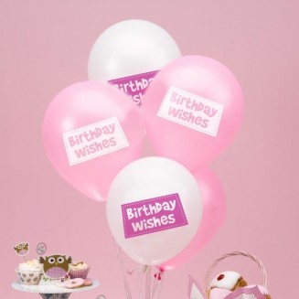 Neviti 8 Μπαλόνια Little Owls Ροζ