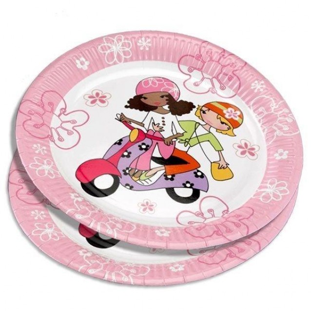 Neviti 8 Πιάτα Φαγητού Scooter Girls