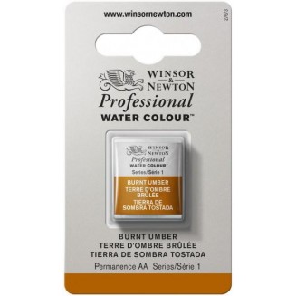 Winsor & Newton Half Pan Ακουαρέλας Professional 076 Burnt Umber Series 1
