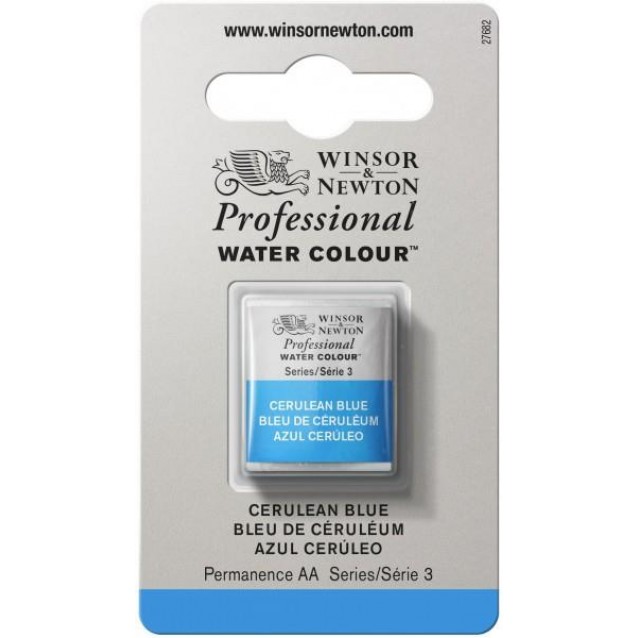 Winsor & Newton Half Pan Ακουαρέλας Professional 137 Cerulean Blue Series 3