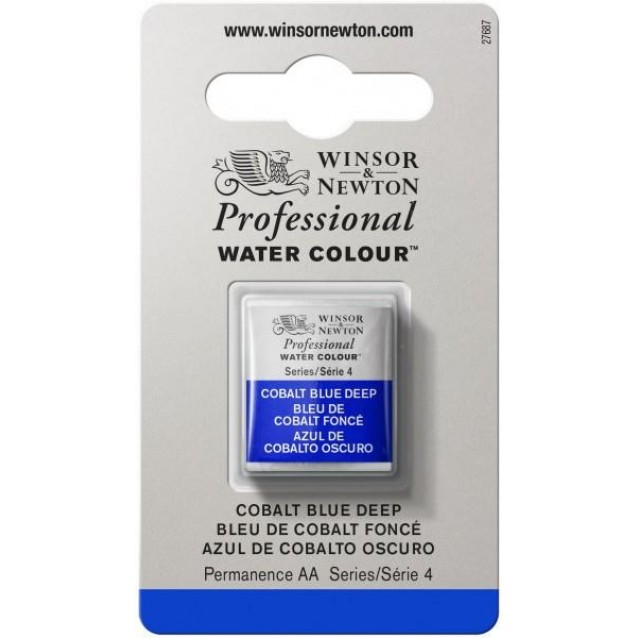 Winsor & Newton Half Pan Ακουαρέλας Professional 180 Cobalt Blue Deep Series 4