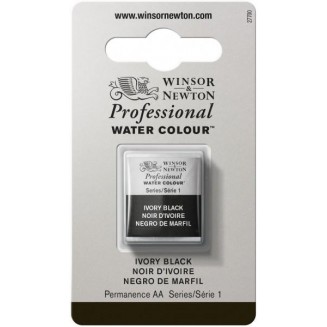 Winsor & Newton Half Pan Ακουαρέλας Professional 331 Ivory Black Series 1