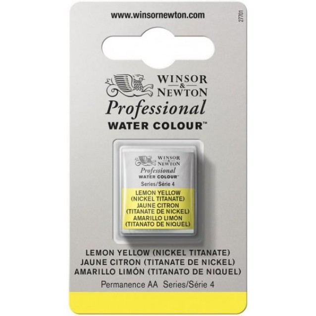 Winsor & Newton Half Pan Ακουαρέλας Professional 347 Lemon Yellow Series 4
