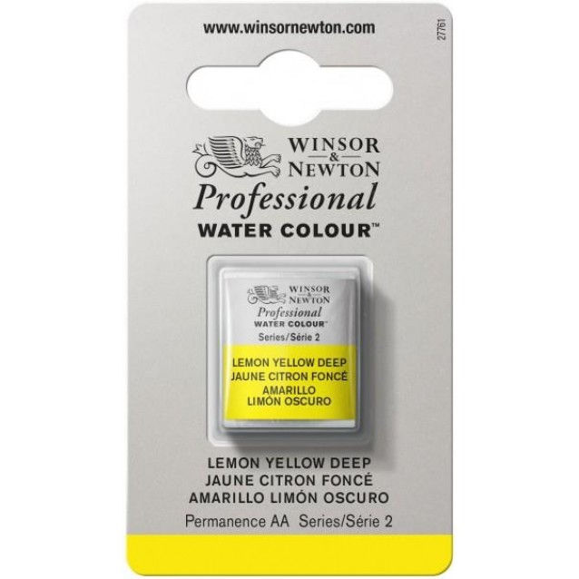 Winsor & Newton Half Pan Ακουαρέλας Professional 348 Lemon Yellow Deep Series 2