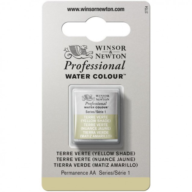 Winsor & Newton Half Pan Ακουαρέλας Professional 638 Terre Verte (Yellow Shade) Series 1
