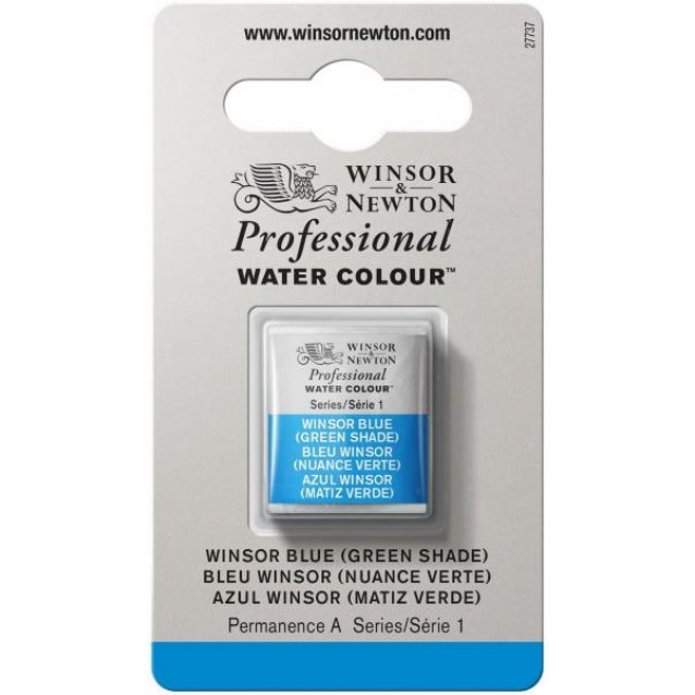Winsor & Newton Half Pan Ακουαρέλας Professional 707 Winsor Blue (Green Shade) Series 1