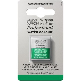 Winsor & Newton Half Pan Ακουαρέλας Professional 721 Winsor Green (Yellow Shade) Series 1