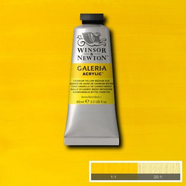Winsor & Newton 60ml Galeria Acrylic Cadmium Yellow Medium Hue