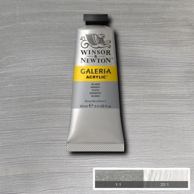 Winsor & Newton 60ml Galeria Acrylic Silver Winsor & Newton 60ml Galeria Acrylic Silver