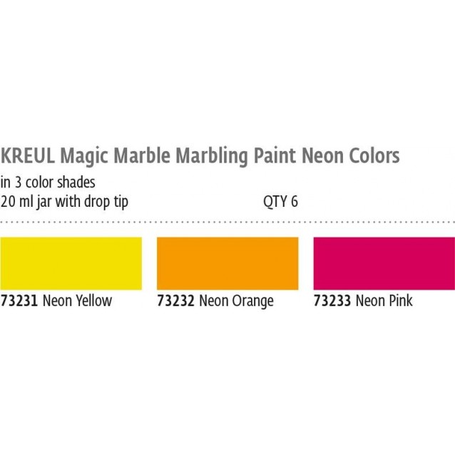 Kreul 20ml Magic Marble Neon Orange