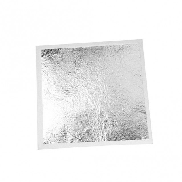 SinoArt 25 Φύλλα Ασήμι Imitation 14x14 cm, Ελεύθερο