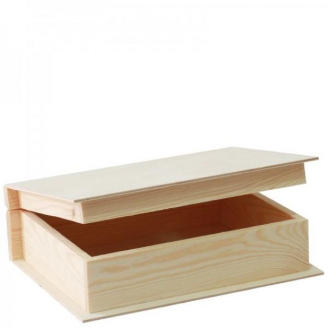 Ξύλινο Κουτί-Βιβλίο Χονδρό 24x19x7,5cm (ΜXΠXΥ)