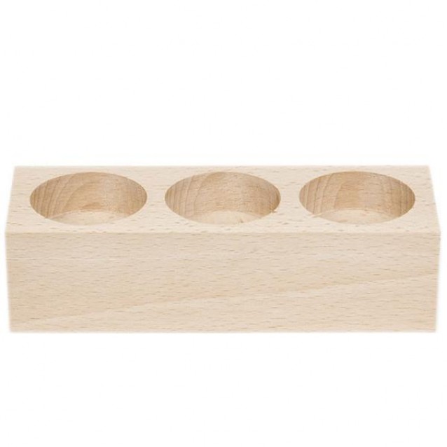 Ξύλινη Βάση 15x6x4,5cm για 3 Ρεσώ