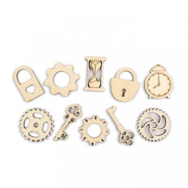 Rosa 10 Ξύλινα Διακοσμητικά Στοιχεία 