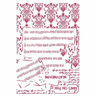 Stamperia Stencil G 21x29,7cm Music