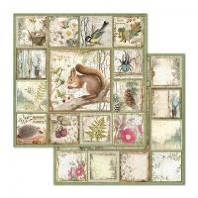 Stamperia 10 Χαρτιά Scrapbooking 30,5x30,5cm Διπλής Όψης Old Forest
