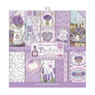 Stamperia 10 Sheet Double Face Scrapbooking Paper 20.3x20.3cm (8X8) Provence