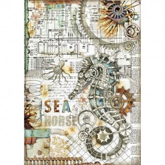 Stamperia Ριζόχαρτο Decoupage A4 (21x29,7cm) Sea World seahorse