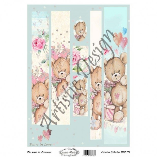 Artistic Design Ριζόχαρτο Decoupage Λαμπάδας 30x40cm NCF-773