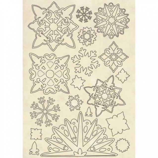 Stamperia Ξύλινο Σχήμα A5 (14,8Χ21cm) Snowflakes