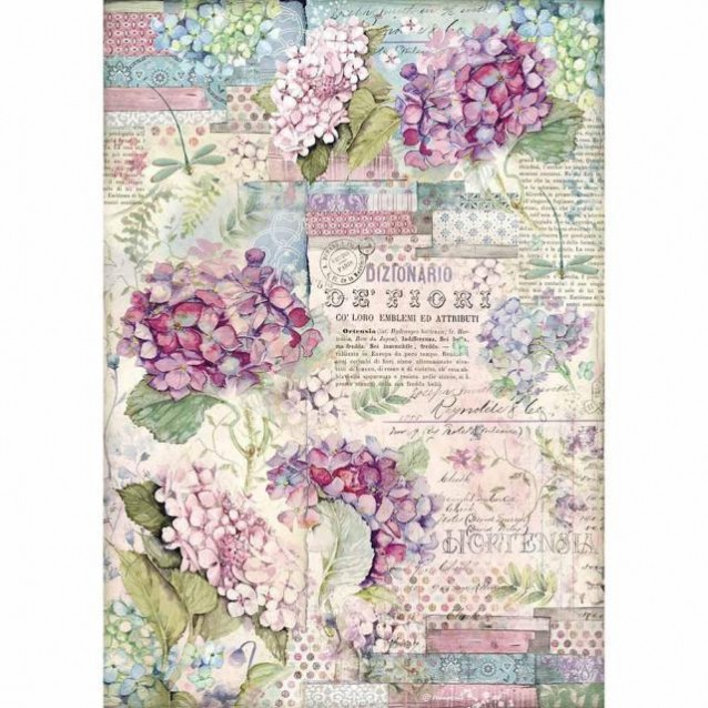 Stamperia Ριζόχαρτο Decoupage A3 Hortensia