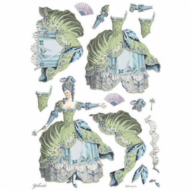 Stamperia Ριζόχαρτο Decoupage A3 Lady Green