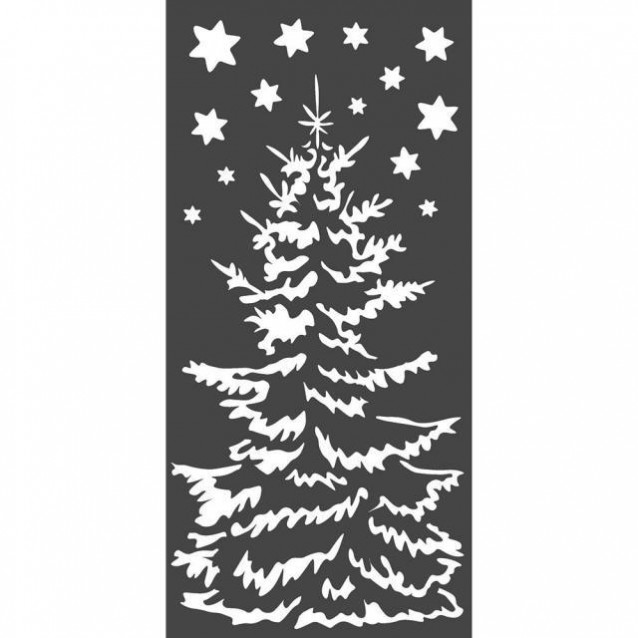 Stamperia Χονδρό Στένσιλ 0,5mm 12x25cm Christmas Tree