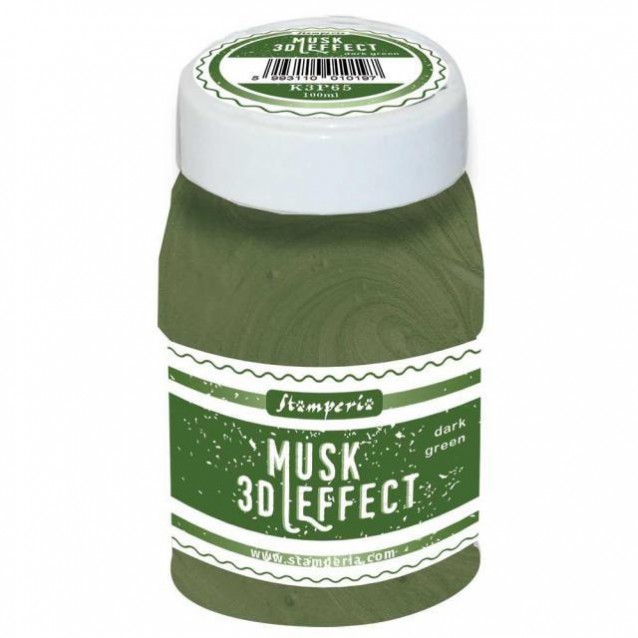Stamperia 3D Musk effect 100ml Dark Green