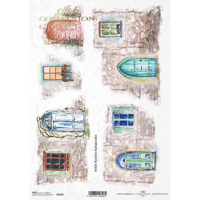 Itd. Collection Ριζόχαρτο Decoupage A4 (21x29,7cm) Windows And Doors