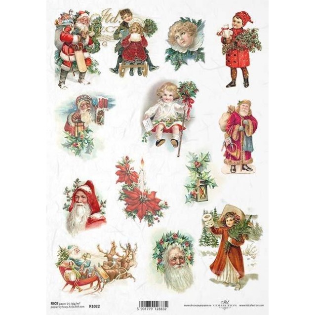 Itd. Collection Ριζόχαρτο Decoupage A4 (21x29,7cm) Santa Claus And Children