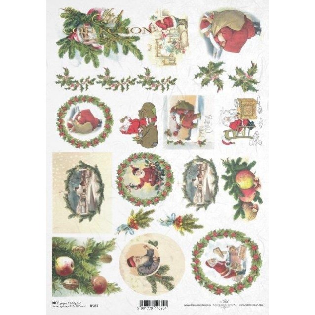 Itd. Collection Ριζόχαρτο Decoupage A4 (21x29,7cm) Christmas Motifs - Decorations