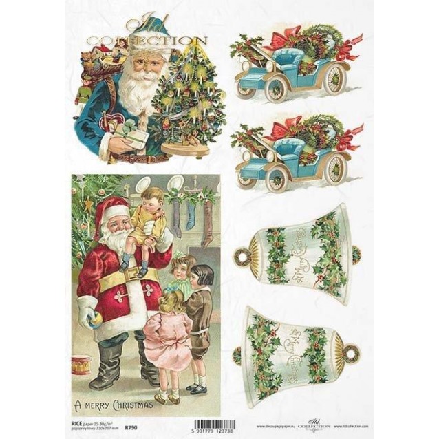 Itd. Collection Ριζόχαρτο Decoupage A4 (21x29,7cm) Christmas - Santa Claus