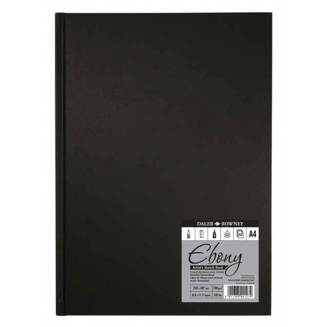 Daler Rowney Σκληρόδετο Artists Sketchbook Ebony 62Φ A4 (21x29,7cm) 150gr
