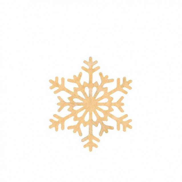 Rosa 4 Ξύλινα Χριστουγεννιάτικα Διακοσμητικά 