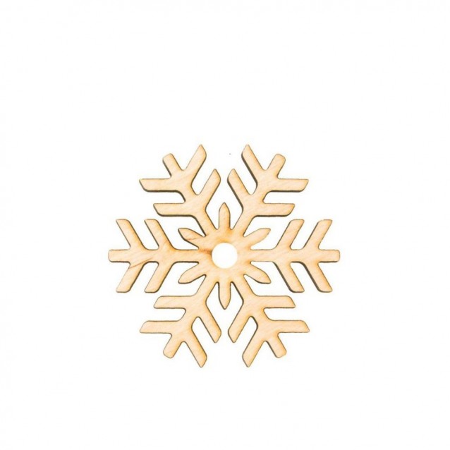 Rosa 4 Ξύλινα Χριστουγεννιάτικα Διακοσμητικά 