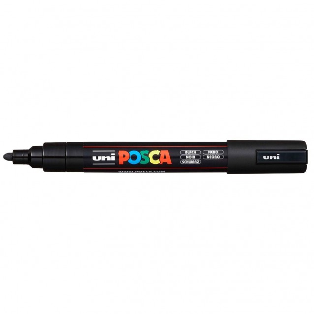 Posca Μαρκαδόρος PC-5M Μεσαίος 1,8-2,5mm Μαύρο